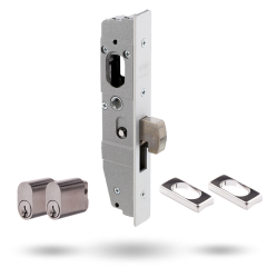 SYNERGY PRIMARY 23MM DEADLOCK 22MM BOLT - METAL DBL CYLINDER SATIN CHROME