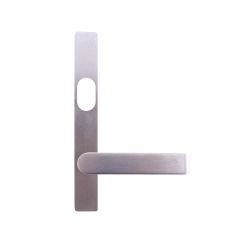 EXT SQ END PLATE - CYLINDER AND LEVER 59 SATIN CHROME