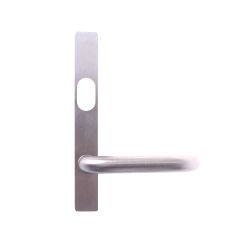 EXT SQ END PLATE - CYLINDER AND LEVER 70 SATIN CHROME