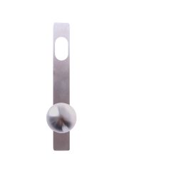 EXT SQ END PLATE - CYLINDER AND LEVER 20 SATIN CHROME