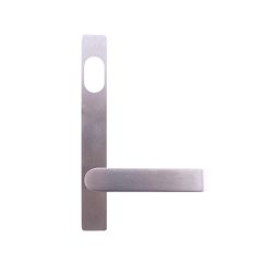 EXT SQ END PLATE - CYLINDER AND LEVER 59 SATIN CHROME