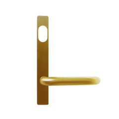 EXT SQ END PLATE - CYLINDER AND LEVER 70 POLISHED BRASS