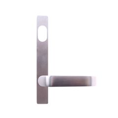 EXT SQ END PLATE - CYLINDER AND LEVER 74 SATIN CHROME