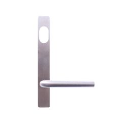 EXT SQ END PLATE - CYLINDER AND LEVER 97 SATIN CHROME