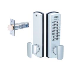 DX KPAD WITH 530 LATCH - TRADE SATIN CHROME