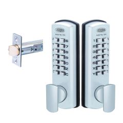 2 DX KPADS WITH 530 LATCH SATIN CHROME