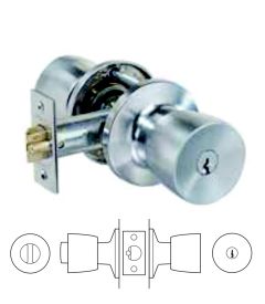 530 SERIES KEY IN KNOB ENTRANCE SET TP SATIN CHROME