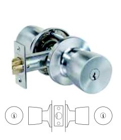KNK - GLASS (KEY_KEY) DOOR DEADLATCH SET - 60mm BACKSET SATIN CHROME