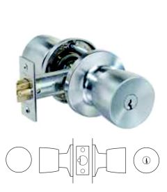 KNK - STOREROOM ESCAPE SET - 60mm BACKSET SATIN CHROME