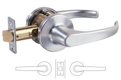 KNL - PASSAGE SET - 70mm BACKSET SATIN CHROME