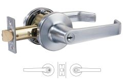 KNL - ENTRANCE DEADLATCH SET - 70mm BACKSET SATIN CHROME