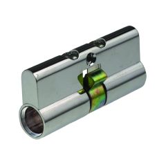 EURO CYLINDER  9555 C4 6PIN DC FIXED CAM - NO BARREL SATIN CHROME