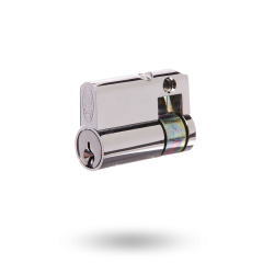 EURO CYLINDER  9555 C4 6PIN HC FIXED CAM - ASSEMBLED BRIGHT CHROME