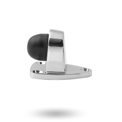 DOOR STOP FLOOR MOUNTED TRIANGULAR BRIGHT CHROME