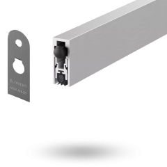 DROP SEAL MORTICE ROUND END PLATE - 1220MM SILVER