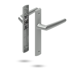 ARIA HANDLE SET - PASSAGE NON-LOCKING SATIN CHROME