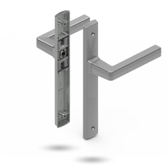 ACACIA HANDLE SET - PASSAGE NON-LOCKING SATIN CHROME