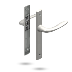 SUMMIT HANDLE SET - PASSAGE NON-LOCKING SATIN CHROME