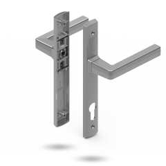 ACACIA HANDLE SET - PATIO LOCKING SATIN CHROME