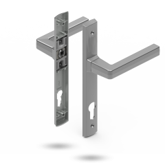 ACACIA HANDLE SET - STANDARD LOCKING SATIN CHROME