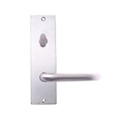 LW SQ END INT PLT TRN & LVR SATIN CHROME