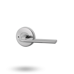 VELOCITY STD 63MM RND ROSE PRIVACY SET - L4 GLIDE SATIN CHROME