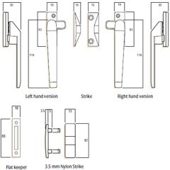 SERIES 25 FASTENER RIGHT HAND NON LOCKABLE TP