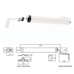 WHITCO STANDARD SCREEN CLOSER DP WHITE
