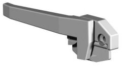 WEDGELESS WINDOW FASTENER FACE FIX LOW PROFILE 6MM FLAP LH - DISPLAY BLACK