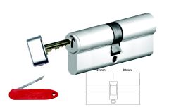 EURO CYLINDER FIXED CAM 5PIN DBL KEY 31/31 ESCAPE WITH MC35 SATIN CHROME