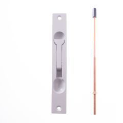 FLUSH BOLT-STD-SURFACE MT-NYLON TIP 12.1mm BRIGHT CHROME