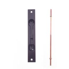 FLUSH BOLT-STD-SURFACE MT-STEEL TIP 12.5mm BLACK