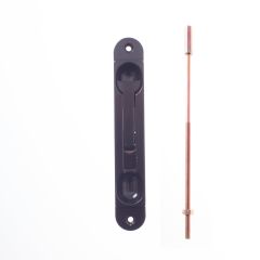 FLUSH BOLT-RECESS MT STEEL TIP 12.5mm BLACK
