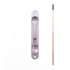 FLUSH BOLT-RECESS MT-NYLON TIP 12.5mm SATIN CHROME