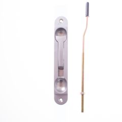 FLUSHBOLT RECESSED C/W OFFSET 600MM ROD SATIN CHROME