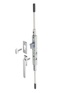 TWIN BOLT BIFOLD LKG ARIA + RODS SATIN CHROME