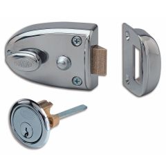 RIMOCK NIGHTLATCH WITH SNIB SATIN CHROME PEARL