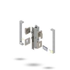 INDU APEX 50BS 4P S DC SQ 143300 BRUSHED NICKEL