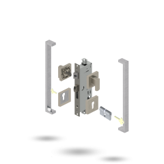 INDU APEX 50BS 4P S DC SQ 143450 BRUSHED NICKEL