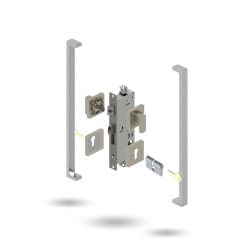 INDU APEX 50BS 4P S DC SQ 143600 BRUSHED NICKEL
