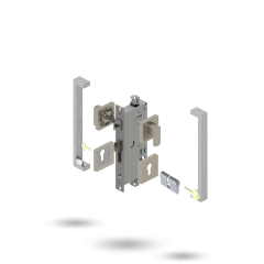 INDU APEX 60BS 4P S DC SQ 143300 BRUSHED NICKEL