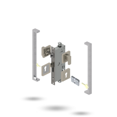 INDU APEX 60BS 4P S DC SQ 143450 BRUSHED NICKEL