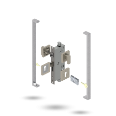 INDU APEX 60BS 4P S DC SQ 143600 BRUSHED NICKEL