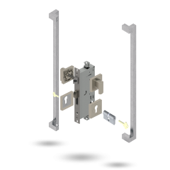 INDU APEX 60BS 4P S DC SQ 146600 BRUSHED NICKEL