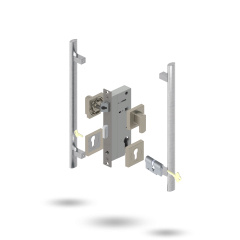 APEX SQ INDU 50BS 2P S 34/34 DC 141450 BRUSHED NICKEL