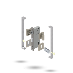 APEX SQ INDU 50BS 2P S 34/34 DC 143450 BRUSHED NICKEL