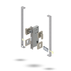 APEX SQ INDU 50BS 2P S 34/34 DC 143600 BRUSHED NICKEL