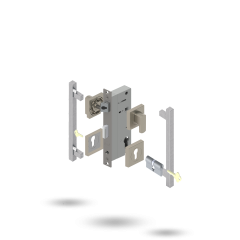 APEX SQ INDU 50BS 2P S 34/34 DC 145225 BRUSHED NICKEL