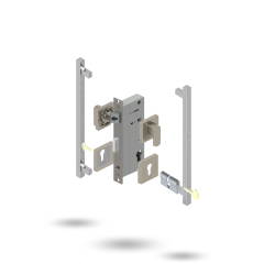 APEX SQ INDU 50BS 2P S 34/34 DC 145375 BRUSHED NICKEL