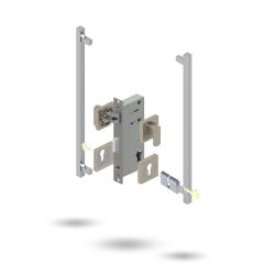APEX SQ INDU 50BS 2P S 34/34 DC 145525 BRUSHED NICKEL